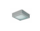 PLAFON METAL VIDRIO CUADRADO 30X30 3LUCES E-27 GRIS