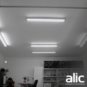 Plafón Listón Doble para 2 Tubo LED 18W 120cm T8 Alic