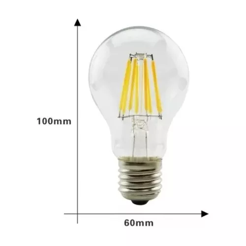 Lámpara Led 6w A60 E27 Filamento 360º Luz Cálida TBCin