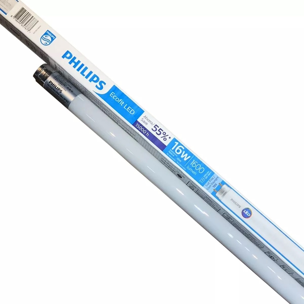 Tubo Led T8 16W 120Cm Ecofit 6500K Luz Fria Philips