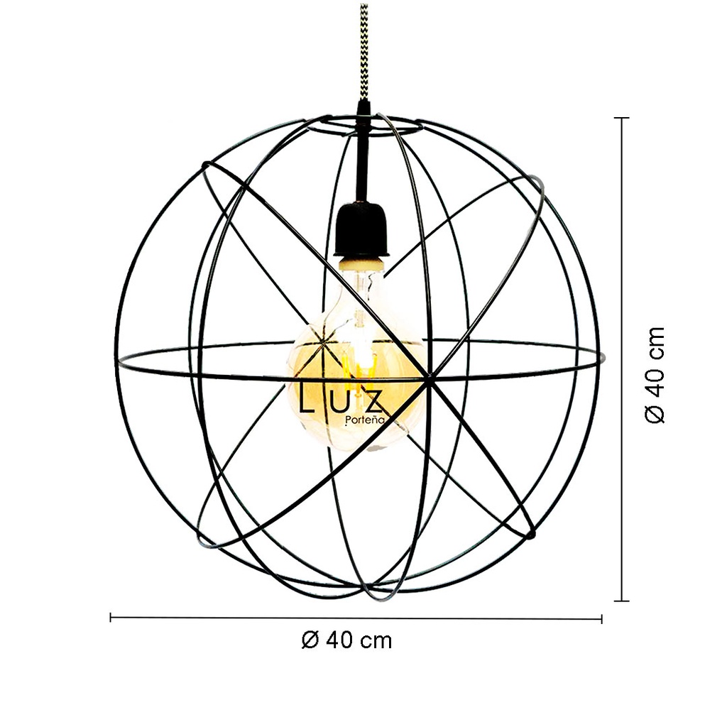 LÁMPARA COLGANTE ÁTOMO NEGRO