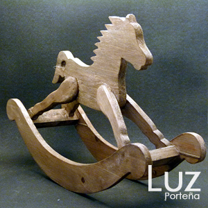 CABALLO MECEDOR MADERA 13X43X32 NATURAL 