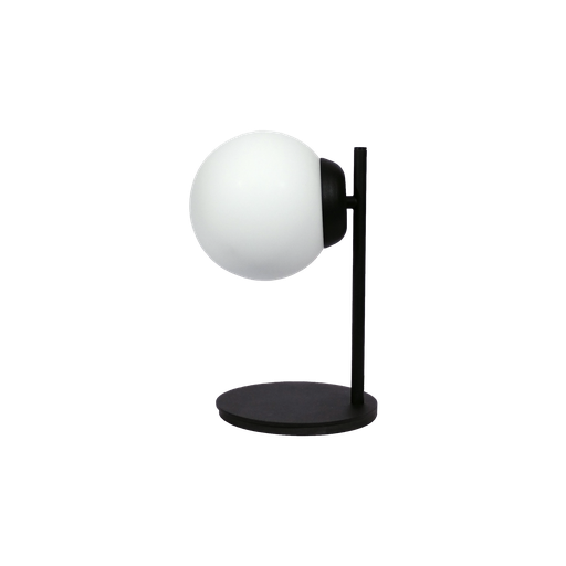 [691-LM-17-NE] Lámpara Mesa Globo 15 Opal 0º Negro 